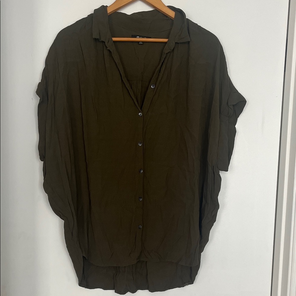 Madewell Dark Olive Button-Down Shirt